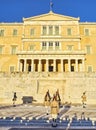 Evzones soldiers during the change of the guard. Syntagma Square