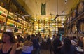 Athens, Greece - June 17, 2017: the famous Brettos bar in Plaka district with shelves with colorful drink bottles