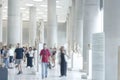 Athens, Greece - June 17, 2017: Interior of the new modern Acropolis Museum and people enjoying the exhibitions, famous tourist Royalty Free Stock Photo