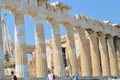 Parthenon temple in Acropolis in Athens, Greece on June 16, 2017. Royalty Free Stock Photo