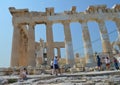 Parthenon temple in Acropolis in Athens, Greece on June 16, 2017. Royalty Free Stock Photo