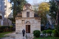 Athens, Greece. Little Metropolis church, small marble church next to Metropolitan cathedral