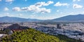 Athens, Greece. Lycabettus hill and open air theatre, Athens aerial view Royalty Free Stock Photo