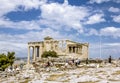 Erechteion temple on the Acropolis hill in Athens in Greece Royalty Free Stock Photo