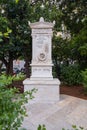 Memorial to the three Greek officers lost during the Greek claim of Turkish Kardak island in 1996