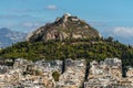 Cityscape of Athens and Lycabettus Hill, Greece Royalty Free Stock Photo