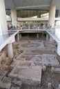 Athens, Greece - November 15, 2017: entrance to the New Acropolis Museum in Athens. Designed by the Swiss-French