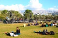 ATHENS, GREECE, NOVEMBER 2016: music band at Stavros Niarchos park Royalty Free Stock Photo