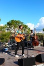 ATHENS, GREECE, NOVEMBER 2016: music band at Stavros Niarchos park Royalty Free Stock Photo