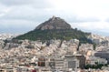 Crowded Ancient City of Athens and Buildings in Greece