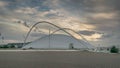 Athens, Greece 22 October 2015. Sport cycling centre in Athens against a dramatic sky. Royalty Free Stock Photo