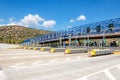 09.17.2018 Athens. Greece. Olympiapass. Point of payment for the use of the autobahn