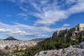 Athens, Greece. Panoramic view of the city of Athens, Acropolis, Lycabettus