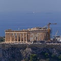 Athens Greece, parthenon famous temple on acropolis hill, north view Royalty Free Stock Photo