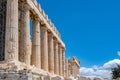 Athens, Greece. Parthenon temple on Acropolis hill, blue sky background Royalty Free Stock Photo