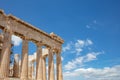 Athens, Greece. Parthenon temple on Acropolis hill, bright spring day Royalty Free Stock Photo