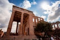 The Erechtheion is an ancient Greek temple on the north side of the Acropolis of Athens in Greece