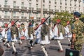 ATHENS, GREECE - SEPTEMBER 16, 2018: The Evzones - historical elite unit of the Greek Army that guards the Greek Tomb of the