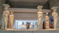 ATHENS, GREECE - SEPTEMBER 16, 2018: Group of tourists in walking in the Acropolis museum in Athens Royalty Free Stock Photo
