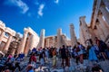 Parthenon temple on a bright day. Acropolis, Athens, Greece