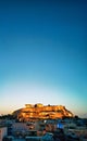 Athens Greece. Sunset at the Acropolis and the Parthenon Royalty Free Stock Photo