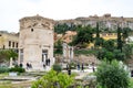 Athens, Greece - 25.04.2019: View of The Horologion of Andronikos Of Kyrrhos in the Roman Agora, Monastiraki District Royalty Free Stock Photo