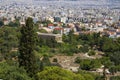 Athens. Greece. View of the temple of the Parthenon to the Ancient Agora. The Acropolis. Royalty Free Stock Photo