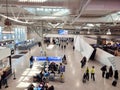 Interior view of the Athens International Airport (Eleftherios Venizelos) in Athens, Greece.