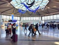 Interior view of the Athens International Airport (Eleftherios Venizelos) in Athens, Greece.