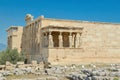 athens kariatids or karyatids greece ancient monuments Royalty Free Stock Photo