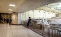 Ancient Greek ruins inside Monastirion Monastiraki metro station in Athens city center, Greece