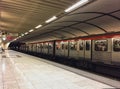 Athens Metro Train at Underground Station, Greece