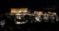 Athens, Parthenon at Night, on the Acropolis. Greece. Summer Holiday Royalty Free Stock Photo