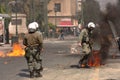 Athens Riots, students rally, 2006 Royalty Free Stock Photo