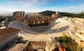Athens - Ruins of ancient theater of Herodion Atticus in Acropolis, Greece Royalty Free Stock Photo