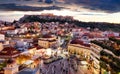 Athens skyline with Acropolis at night, Greece