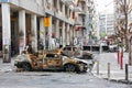 Athens Street After Riots Royalty Free Stock Photo