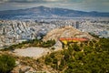 Athens view from Lykavytos Royalty Free Stock Photo