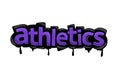 ATHETICS background writing vector design on white background Royalty Free Stock Photo