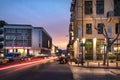 The Athinas Street at Monastiraki Metro station at evening during the covid-19 crisis, Athens, Greece.