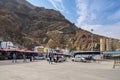 Athinios Ferry port in Santorini located in the southwest side of the island Royalty Free Stock Photo