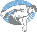 Athlete Discus Throw Retro Royalty Free Stock Photo