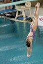 Athlete during diving championships