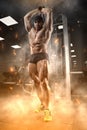 Athlete in the gym Royalty Free Stock Photo