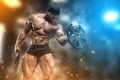 Athlete in the gym Royalty Free Stock Photo