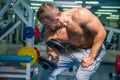 Athlete in the gym Royalty Free Stock Photo