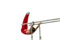 athlete gymnast exercise on parallel bars competition