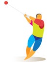 Athlete is hammer thrower