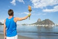 Athlete Holding Sport Torch Rio de Janeiro