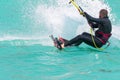 Athlete with kite surfing Royalty Free Stock Photo